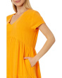 Gauze - Short Sleeve V-Neck Dress