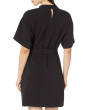 Drop Shoulder Moch Neck Dress