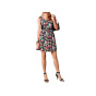 Kleid, schwarz-bunt