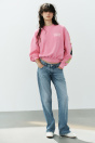 Zara ТОЛСТОВКА PHILIPPA COULES розового ЦВЕТА С ЭФФЕКТОМ СТИРКИ