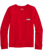 Vineyard Vines Kids Футболка с длинным рукавом и карманом (для малышей / Little Kid / Big Kid)