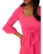 Bell Sleeve Tie Front Dress