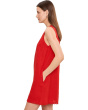 Embroidered Mini Shift Dress in 100% Linen