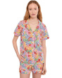 Short Sleeve Shorty Cotton Knit Pajama Set