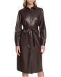 PU Leather Shirtdress