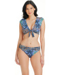 By the Sea Tie Front Cap Sleeve Top