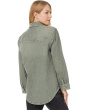 Drop Shoulder Overshirt W/ Shirt Tail Hem