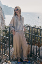 Zara АТЛАСНАЯ КУРТКА-БОМБЕР коричневого / коричнево-серого цвета