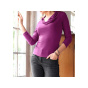 Marken-Rollkragenshirt, fuchsia