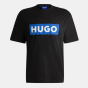Hugo Футболка унисекс с культовым логотипом и коротким рукавом