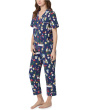 Short Sleeve Cropped Cotton Knit Pajama Set