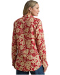 Plus Size Relaxed Fit Floral Linen Shirt