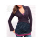 Marken-Longtop, blau-pink