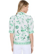 Cotton Sateen Hidden Placket Top