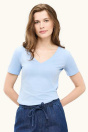 C&A Футболка с V-образным вырезом - Slim Fit 2241154 светло-голубая