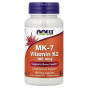 NOW Foods, MK-7, витамин K2, 100 мкг, 120 вегетарианских капсул