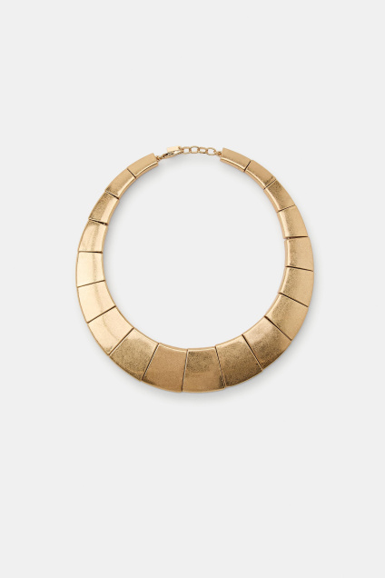 Zara МЕТАЛЛИЧЕСКОЕ КОЛЬЕ С ГЕОМЕТРИЧЕСКИМИ ЭЛЕМЕНТАМИ 516158198-303-3