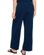 Garment Dyed Terry Wide Ankle Pants