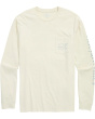 Vineyard Vines Мужская винтажная футболка с карманом в виде кита с длинным рукавом