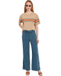 Meg - Linen Wide Leg Pants with Seam Pocket