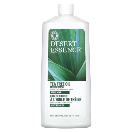 Desert Essence, Жидкость для полоскания рта с маслом чайного дерева, мята колосистая, 473 мл (16 жидк. унц.)