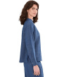 Washed Organic Linen Delave Mandarin Collar Top