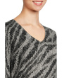 Zebra Crossing - Printed V-Neck Sweater