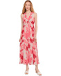 Sleeveless Twist Front Floral Chiffon Midi