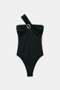Zara АСИММЕТРИЧНЫЙ КУПАЛЬНИК НА БРЕТЕЛЬКАХ С МЕТАЛЛИЧЕСКОЙ АППЛИКАЦИЕЙ 532770721-800-1
