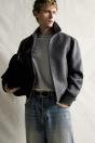 Zara КУРТКА REGULAR FIT С ШЕРСТЯНЫМ покрытием MANTECO® серого цвета