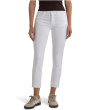 Amy Crop Straight Leg Roll-up Fray In Optic White