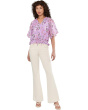 Ruffle Raglan Keyhole Tie Top