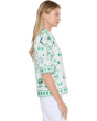 Cotton Sateen Hidden Placket Top