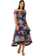 Floral Organza High Low Dress