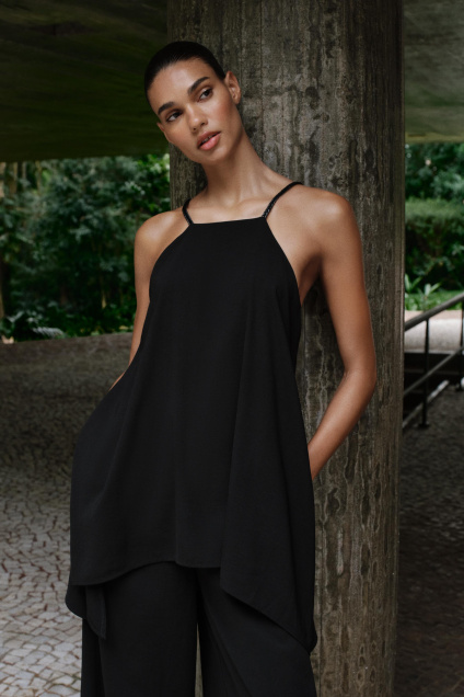 Zara КОМБИНЕЗОН С ПЛЕТЕНЫМИ ЛЯМКАМИ И ДВУХСЛОЙНОЙ ТКАНЬЮ 505763681-800-1