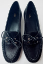 Zara ЧЕРНЫЕ КОЖАНЫЕ МОКАСИНЫ В МОРСКОМ СТИЛЕ
