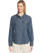 Flora Embroidered Denim Long Sleeve Shirt