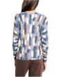 Brushstrokes Waffle V-neck Sweater