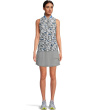 Wave Print Crunch Fabrication Sleeveless Top