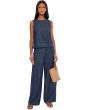 Lightweight Organic Cotton Denim Round Neck Shell