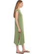Cap Sleeve Column Dress with Conrast Cuffs