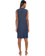 Lightweight Organic Cotton Denim Mandarin Collar Dress