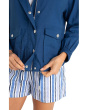 Raglan Sleeve Jacket With Cinch Hem