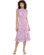 Flutter Sleeve Smocked Waist Midi Dress