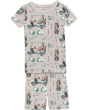 Print Short Sleeve Pajama Set with Shorts (Toddler/Little Kids/Big Kids)