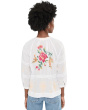 Pintuck Raglan Button-Up