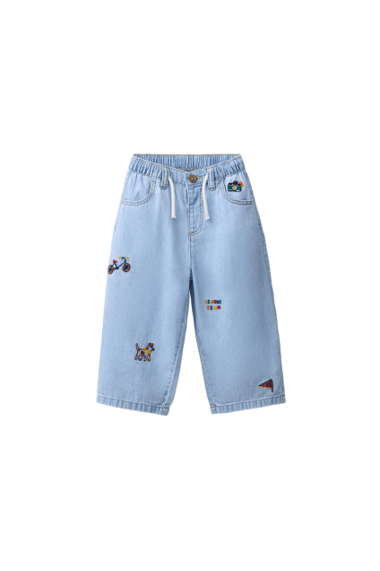 Zara ПЛАВНЫЕ БРЮКИ С ВЫШИВКОЙ 545224996-406-18