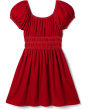 Velvet Puff Sleeve Dress (Big Kids)