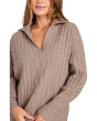 Stassi Cable Polo Sweater