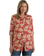 Plus Size Relaxed Fit Floral Linen Shirt